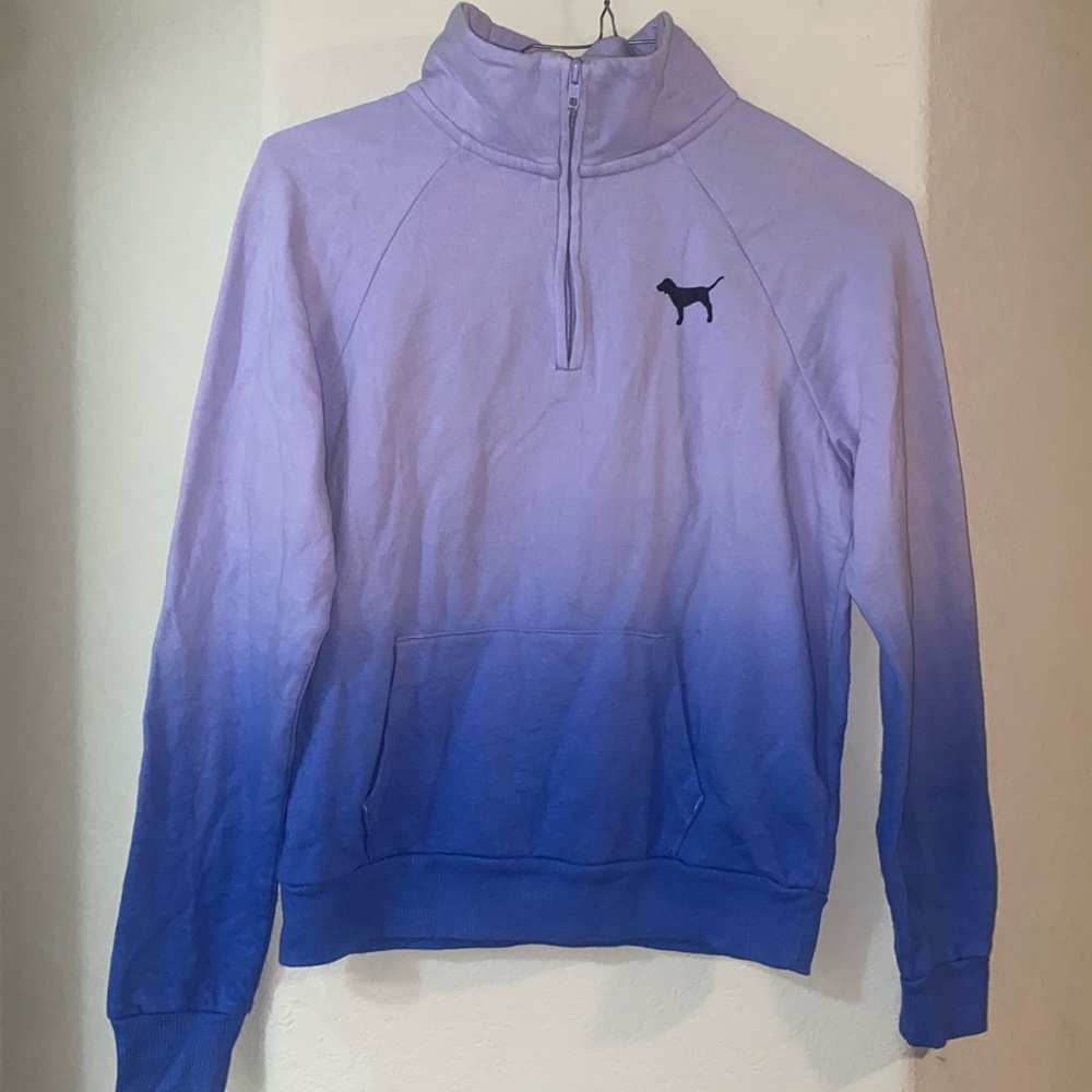 Pink vs ombré half zip size small